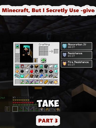 Minecraft, But I Secretly Use -give (3) | minecraft