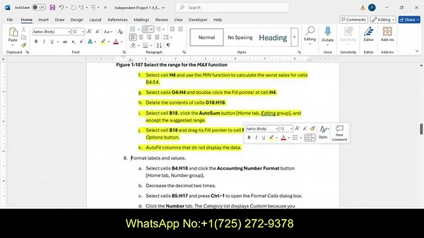 Excel 2021 In Practice -Ch 1 Independent Project 1-4|SIMnet Assignment| Excel 2021 In Practice 1-4