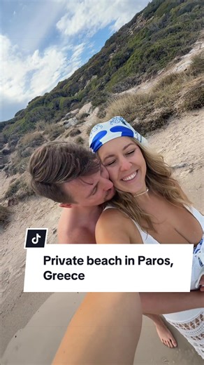 We survived the Paros backroads and unlocked this private beach 🏝️💙🇬🇷 #parosgreece #privatebeach #greecetravel #greece