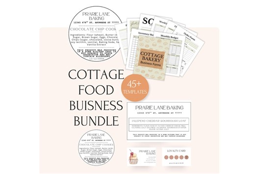Editable Cottage Food Business Bakery Bundle, Cottage Law Labels, Printable Sourdough Label, Custom Sticker Micro Bakery Canva Templates - Etsy