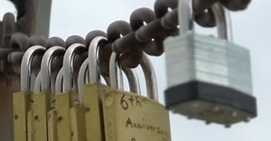 Couples lock in their love at Grant Park Beach