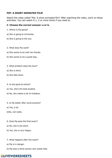 Video lesson worksheet