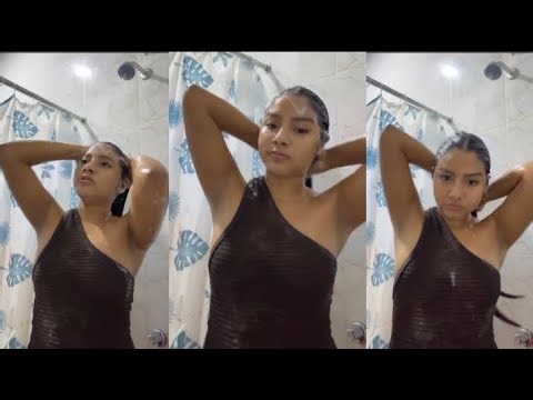 SinDaily Life of Single Parents - Beautiful Woman Cleaning Herself