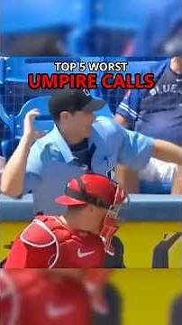 Top 5 Worst Umpire Calls in MLB History! #mlb #baseball #shorts