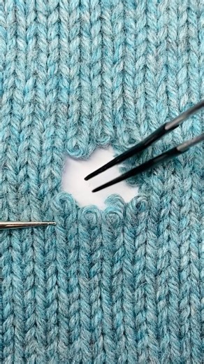 Alexandra Brinck on Instagram: "The first step of a successful repair is to check the damaged area and remove broken pieces of yarn and partial stitches, and tuck broken strands out of the way. 🤍 If you're interested in learning about knit repair, you'll find my full step-by-step tutorials on Patreon and the Instagram Subscriber channel. (You'll find links to both on my profile page.) Happy mending! #mending #invisiblemending #knitting #visiblemending #asmr"