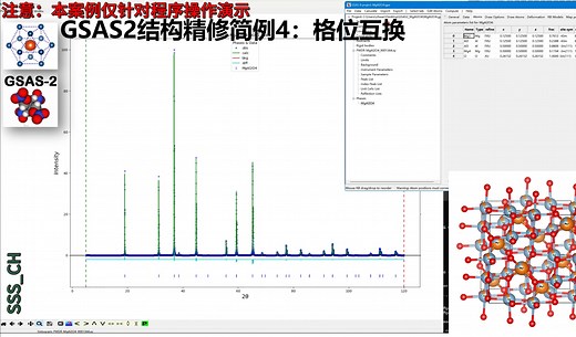 GSAS2 Rietveld晶体结构精修简例4：格位互换