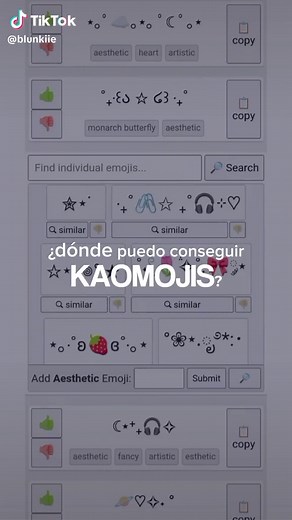 KAOMOJIS: Aprende a Copiar Emojis Bonitos y Aesthetic