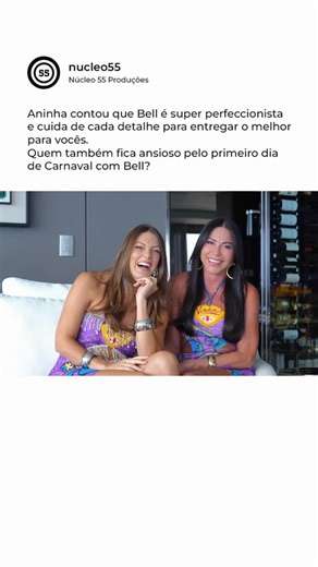 Núcleo 55 Produções | “Amore, continue fazendo exatamente o que você faz...” ❤️ Um recado especial de quem acompanha cada passo há 49 carnavais. Aninha Marques... | Instagram