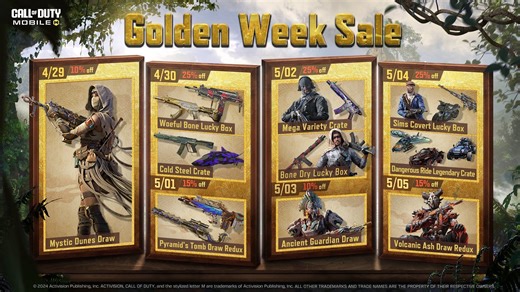 Discount on all Golden Week Sales in CoD Mobile