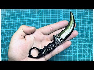 How to make a unique karambit knife out of cardboard