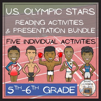 U.S. Olympic Stars Close Reading Comprehension Bundle | 5th-6th Grade