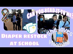 Autistic non verbal girl takes diapers to school! | Autism life with Ashy
