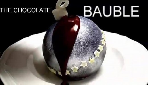 The melting chocolate bauble... watch to the end to see the melty finish! (Created by Chef Ben Churchill) | HuffPost UK