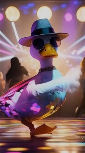 Dancing Duck in the Disco Lights!