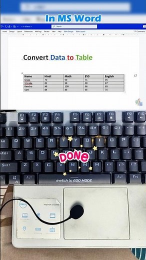Turn Any Word Data Into a Perfect Table in Seconds!#WordShortcut#MSWordTips #KeyboardShortcuts