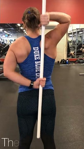 Shoulder mobility: IR/ER with pvc behind back