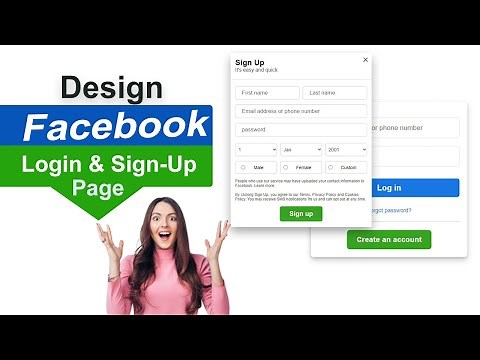 Facebook Login And Sign-Up Page Exact Design Using HTML CSS JAVASCRIPT