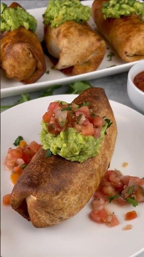 Air Fryer Chicken Chimichangas #chicken #airfryer #ad #cosori