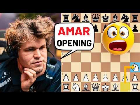 Magnus Carlsen Teaches a Crazy Chess Opening (Amar Opening!)