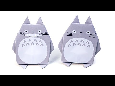 Origami Totoro Tutorial & Free Printable Paper - DIY - Paper Kawaii