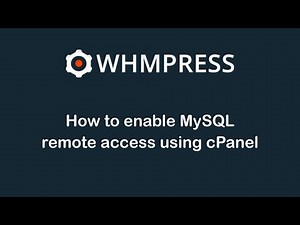 How to enable MySQL remote access using cPanel