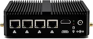 WEIDIAN Firewall Industrial PC Windows 10 Pro Firewall PC OPNsense 4X- Quad Core J4125 Firewall PC 16GB RAM 256GB SSD 1TB HDD, HD, RS232, WiFi, BT, AES-NI, Windows 10 Pro Firewall Router PC