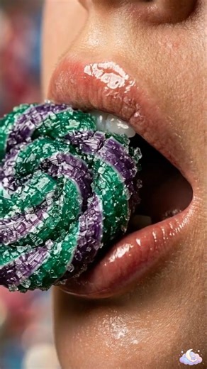 Colorful Lollipop Crunch - So Satisfying Sound🍭 #asmr #satisfying #relaxing