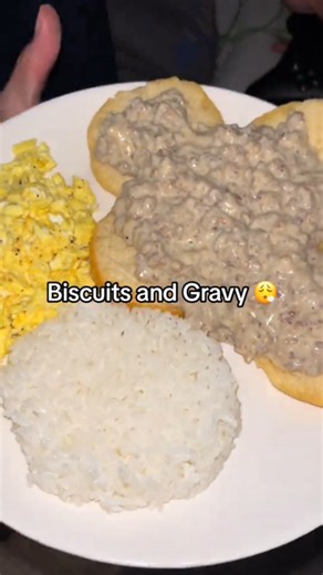 Classic biscuits and sausage gravy made from scratch