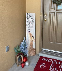 Winter Porch Sign-winter Fawn - Etsy