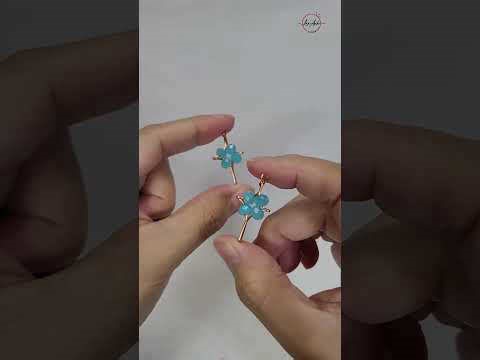 Simple star earring design for Christmas | Cute and easy jewelry ideas for beginner #shortsvideo