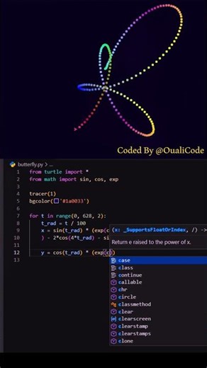Programming with Math 🔥🔥 #python #math #correctcoding #coding #oualicode #programming #graphics