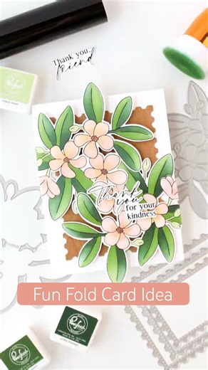 Creative Gatefold Card Design feat. Plumeria Flowers 🩵#cardmaking #inkblending