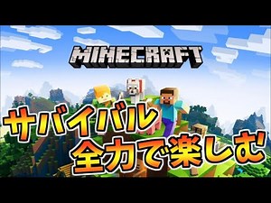 【マイクラ】初めてサバイバルをやり込む 探検と素材集めと建築と