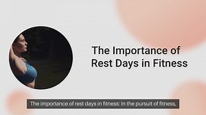 The importance of rest days in fitness