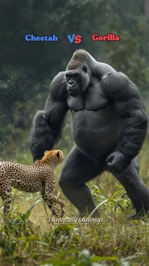 Cheetah vs Gorilla — Can Speed Outsmart Pure Strength? 🐆🦍