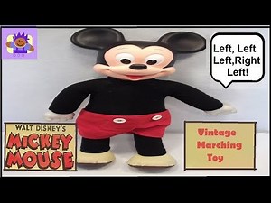 Vintage Walt Disney Mickey Mouse marching walking Doll By Hasbro