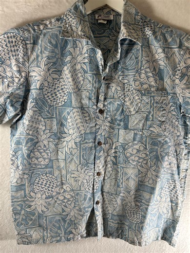 Vintage Vintage 80s Hawaiian Aloha Shirt: Blue Cotton Malihini, Largequality Product From Hawaii - Etsy