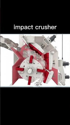 Impact crusher work demonstration animation