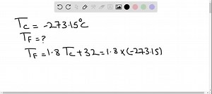 SOLVED:A temperature of absolute zero occurs at -273.15^∘ C. What is this temperature on the Fahrenheit scale?