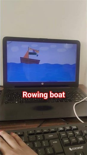 rowing boat animation in powerpoint #powerpointpresentation #youtubeshort#👍💻👍