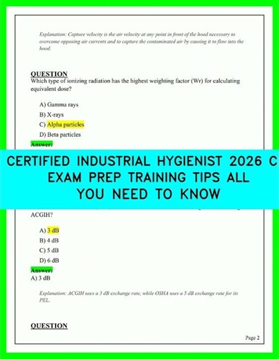 CERTIFIED INDUSTRIAL HYGIENIST 2026 CIH Exam Prep Training Tips Complete Guide and Key Insights