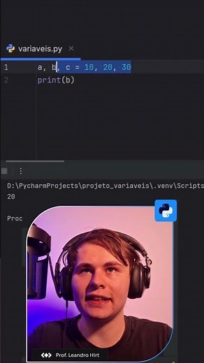 Declarando múltiplas variáveis no Python