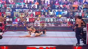 United States Champion Riddle teams up with Lucha House Party’s Gran Metalik & Lince Dorado to take on RETRIBUTION’s T-BAR, MACE and SLAPJACK in Six-Man Tag Team action. | WWE Raw Show