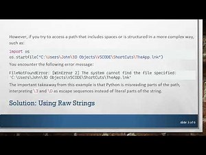 How to Avoid `Problems Caused by '' Character When Writing a PATH in Python