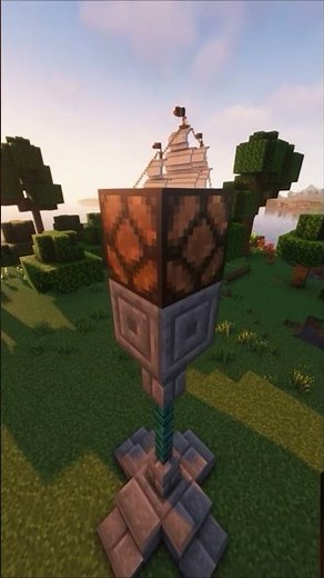 How to build automatic lamp post in minecraft #short
