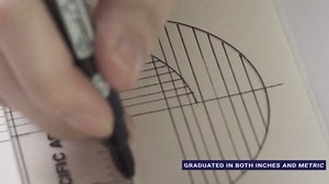 Pacific Arc Drafting Triangle, 24-inch, 45/90 Degrees, Clear Acrylic