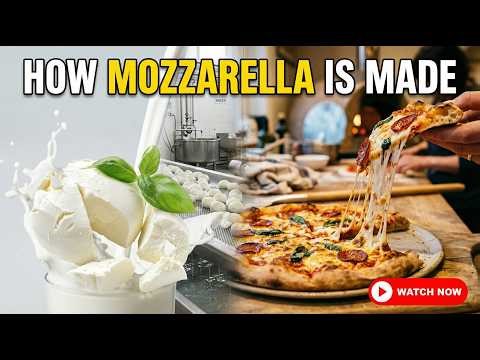How Real Mozzarella Is Made: From Milk to Pizza Cheese (Complete Factory Process)