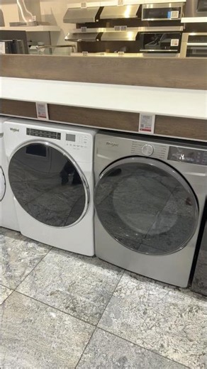 2 Whirlpool front load gas dryers white and grey