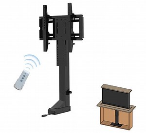 [Hot Item] Soporte de TV motorizado ajustable en altura vertical de 42-70 pulgadas con control remoto, sistema eléctrico automático inteligente para montar el televisor debajo de la cama