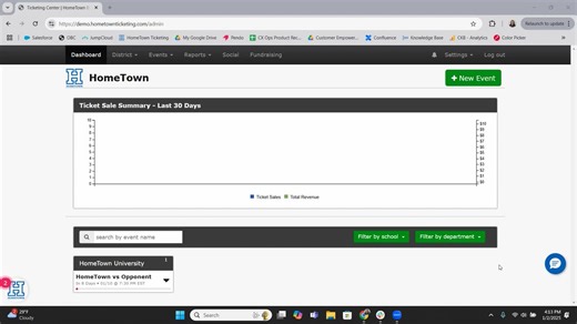 edit event & ticket levels